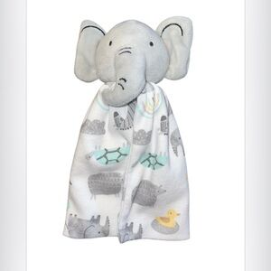 HTF Sterling Baby Elephant Lovey Plush Baby Security Blanket 8"